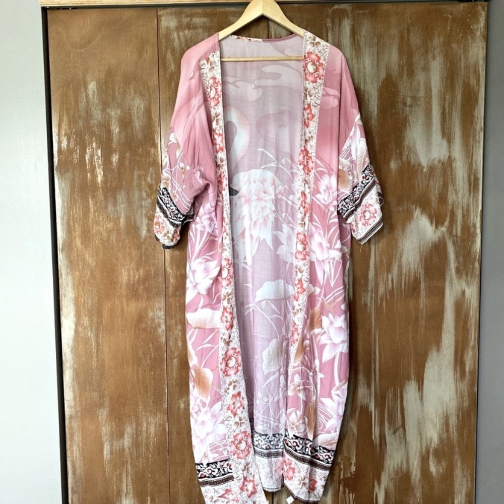 New Vintage Western Boho Duster Robe - Picture 7 of 8